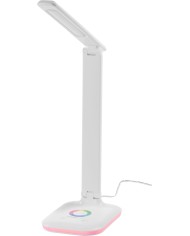 Lampa Strend Pro, stolná, dotykové ovládanie, stmievanie, RGB, podsvietený podstavec, 4 W, biela