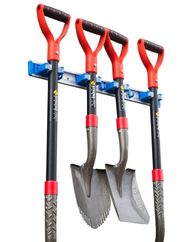 Držiak na náradie a násady TT5039, Alu + plast, 4 pozície, na stenu, 2-3 cm