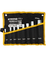 Kľúč Strend Pro, 6x7-20x22 mm, trúbkový, obojstranný, Zn, set 8 ks