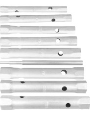 Kľúč Strend Pro, 6x7-20x22 mm, trúbkový, obojstranný, Zn, set 8 ks