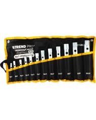 Kľúč Strend Pro, 6x7-30x32 mm, trúbkový, obojstranný, Zn, set 12 ks
