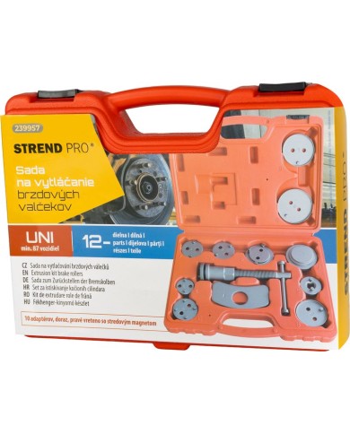 Sada na vytláčanie brzdových valčekov Strend Pro, 12 dielna, v kufri