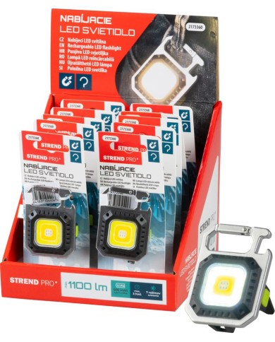 Svietidlo Strend Pro Worklight ZW120402, prívesok, LED 1100 lm, magnet, s klipsou, USB nabíjanie
