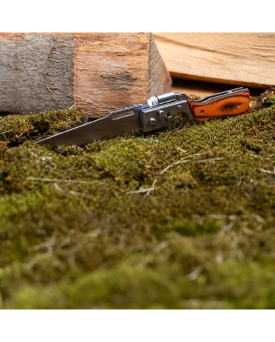 Nôž Strend Pro XL121901, 210 mm, skladací s LED svetlom