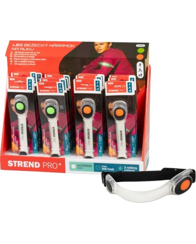 Náramok Strend Pro LB1204, LED, 2xCR2032, 185x35x15 mm, elastický