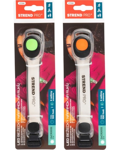 Náramok Strend Pro LB1204, LED, 2xCR2032, 185x35x15 mm, elastický