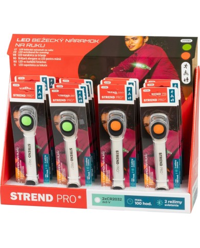 Náramok Strend Pro LB1204, LED, 2xCR2032, 185x35x15 mm, elastický