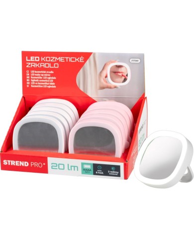 Zrkadlo Strend Pro XL1204011, vreckové, kozmetické, LED, 3xAAA