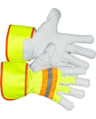 Rukavice Strend Pro Janus High Vision, textil/koža s reflexnými prvkami, veľkosť 11/XXL, blister