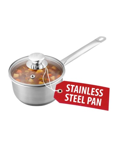 Rajnica MagicHome Chloe, 14 cm, 1 lit. so sklenenou pokrievkou, nerez