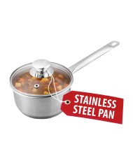 Rajnica MagicHome Chloe, 14 cm, 1 lit. so sklenenou pokrievkou, nerez