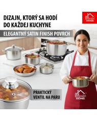 Rajnica MagicHome Chloe, 14 cm, 1 lit. so sklenenou pokrievkou, nerez