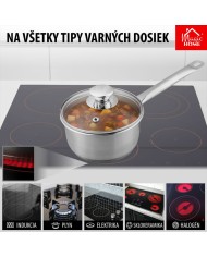 Rajnica MagicHome Chloe, 14 cm, 1 lit. so sklenenou pokrievkou, nerez