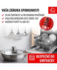 Panvica MagicHome Chloe, 20 cm, 1,5 lit., so sklenenou pokrievkou, nerez