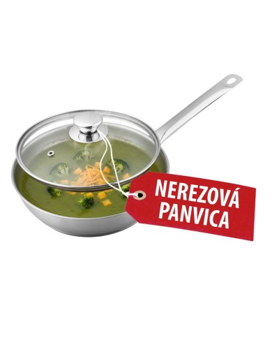Panvica MagicHome Chloe, 24 cm, 2,5 lit., so sklenenou pokrievkou, nerez