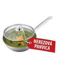 Panvica MagicHome Chloe, 24 cm, 2,5 lit., so sklenenou pokrievkou, nerez