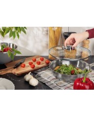 Panvica MagicHome Chloe, 24 cm, 2,5 lit., so sklenenou pokrievkou, nerez