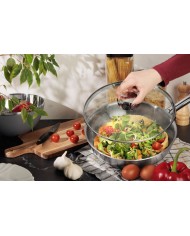 Panvica MagicHome Chloe, 26 cm, 3,2 lit., so sklenenou pokrievkou, nerez