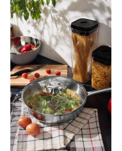 Panvica MagicHome Chloe, 26 cm, 3,2 lit., so sklenenou pokrievkou, nerez