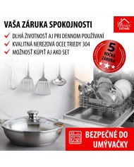 Panvica MagicHome Chloe, 28 cm, 4 lit.,so sklenenou pokrievkou, nerez