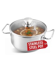 Kastról MagicHome Chloe, hrniec, 16 cm, 1,5 lit., so sklenenou pokrievkou, nerez