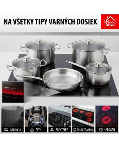 Kastról MagicHome Chloe, hrniec, 16 cm, 1,5 lit., so sklenenou pokrievkou, nerez