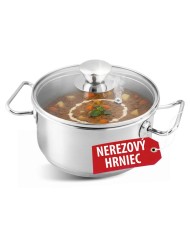Kastról MagicHome Chloe, hrniec, 20 cm, 3 lit., so sklenenou pokrievkou, nerez