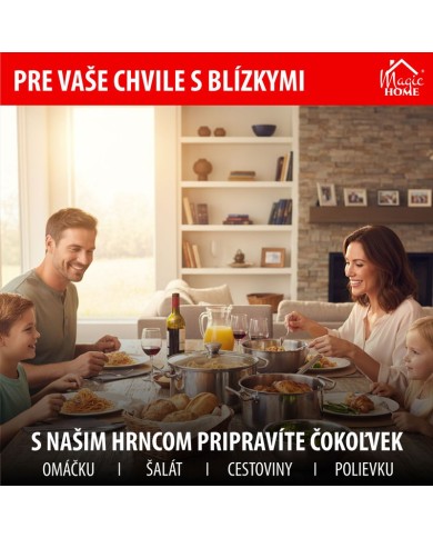 Kastról MagicHome Chloe, hrniec, 26 cm, 6,6 lit., so sklenenou pokrievkou, nerez