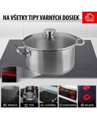 Kastról MagicHome Chloe, hrniec, 26 cm, 6,6 lit., so sklenenou pokrievkou, nerez