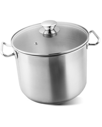 Hrniec MagicHome Chloe, 24 cm, 8 lit., so sklenenou pokrievkou, nerez