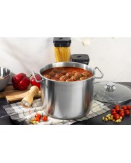 Hrniec MagicHome Chloe, 26 cm, 10 lit., so sklenenou pokrievkou, nerez