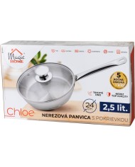 Hrniec MagicHome Chloe, 30 cm, 15 lit., so sklenenou pokrievkou, nerez