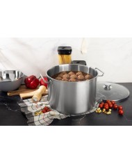 Hrniec MagicHome Chloe, 30 cm, 15 lit., so sklenenou pokrievkou, nerez