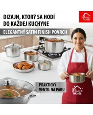 Hrniec Wok MagicHome Chloe, 26 cm, 5 lit., so sklenenou pokrievkou, nerez