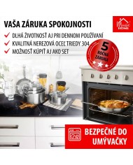 Sada riadu MagicHome Chloe, panvica 24 cm, 3x kastról (3l, 4l a 6,6 l), rajnica 2l, so sklenenými pokrievkami, nerez, 9 dielna