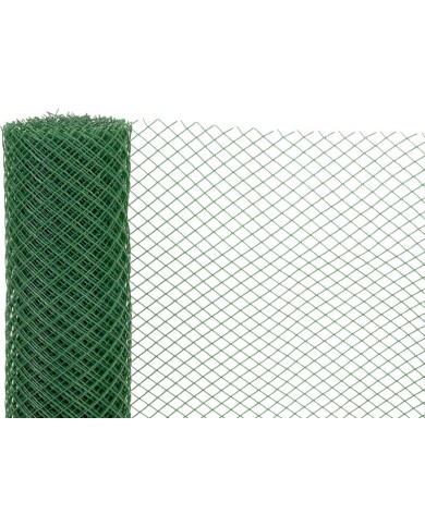 Pletivo ECONOMY 6, 1000/20x20 mm, 45° štvorcový vzor, 300g/m2, zelené, celoplastové, bal. 10 m