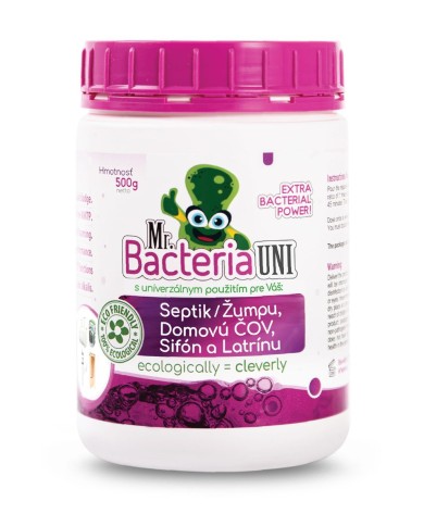 Aktivátor Mr.Bacteria UNI 4v1, do septiku, sifónu, ČOV a latríny, 500 g