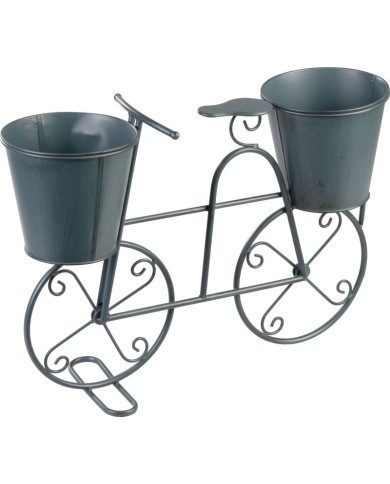 Dekorácia MagicHome Mecco, Stojan na 2 kvetináče, bicykel, 50x15x37 cm