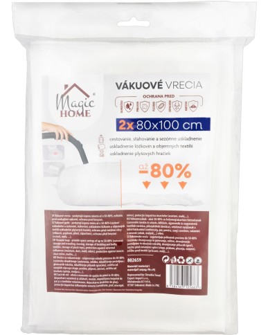 Vak Vrece MagicHome, vákuové, s odsávaním 80 x 100 cm, bal 2 ks