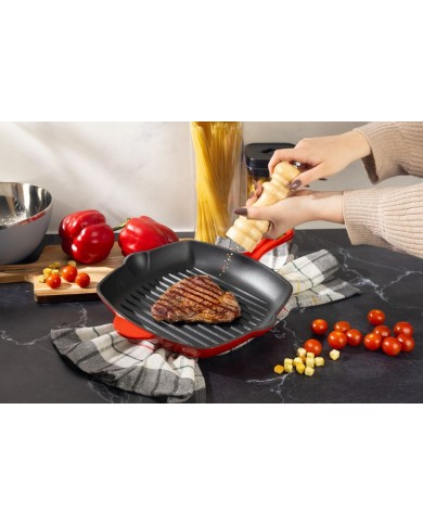 Panvica MagicHome Castora line, grilovacia, smaltovaná liatina, 270x270x45 mm