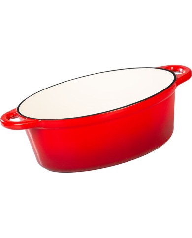 Pekáč MagicHome Castora line, oválny, kastról, 30 cm, 4,4 lit. s pokrievkou, smaltovaná liatina