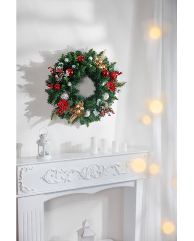 Vetvička MagicHome Vianoce, pávie pierka, zlatá, 22 cm