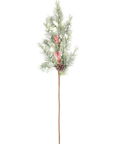 Vetvička MagicHome Vianoce, s bobuľkami, 65 cm