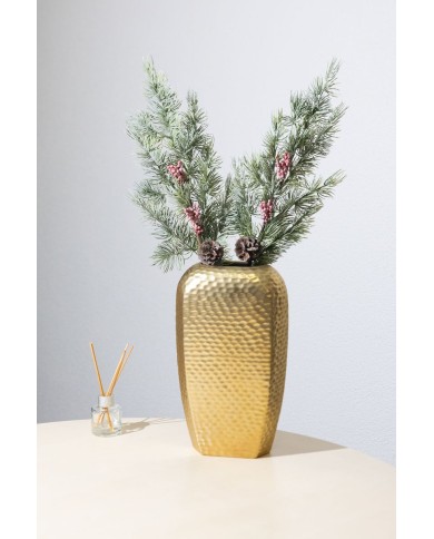 Vetvička MagicHome Vianoce, s bobuľkami, 65 cm