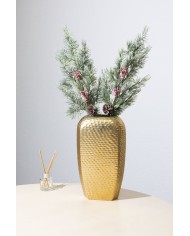 Vetvička MagicHome Vianoce, s bobuľkami, 65 cm