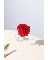 Kvet MagicHome Vianoce, ruža, červená, 17 cm, veľkosť kvetu: 9 cm