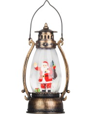 Lampáš MagicHome Vianoce, Santa, plast, 1xLED teplá biela, 8x6.5x14 cm, 3xLR44