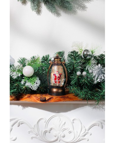 Lampáš MagicHome Vianoce, Santa, plast, 1xLED teplá biela, 8x6.5x14 cm, 3xLR44