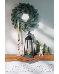 Lampáš MagicHome Vianoce, plast, čierny, 3xLED žltá, 14x14x35 cm, 3xAAA