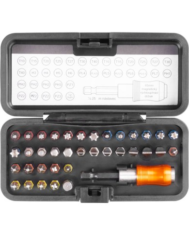 Sada bitov Strend Pro EVE-12106 • 37 dielna, L-25 mm, S2 + držiak bitov